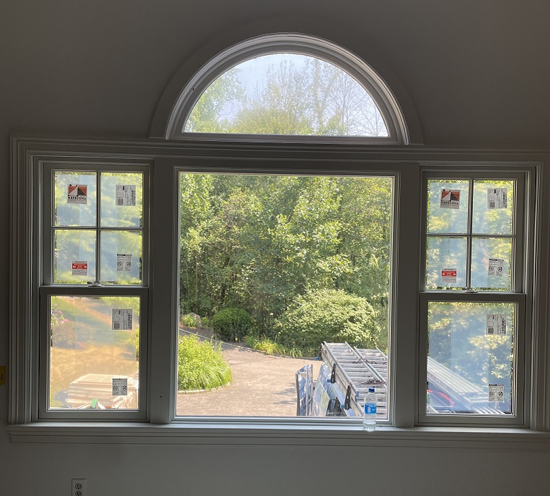Windows separated by Mullion